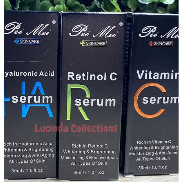 Retinol C Serum + Hyaluronic Acid Serum + Vitamin C Face Serum - Pei Mei