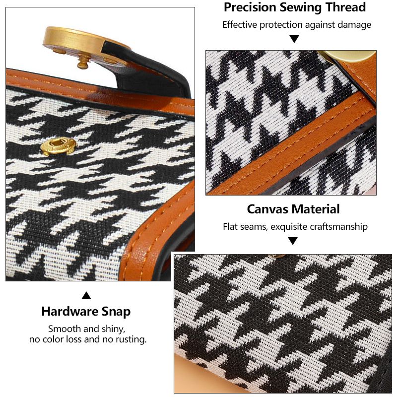 Women Wallet Ladies Coin Purse Tri-fold Geometric Patterns Wallet