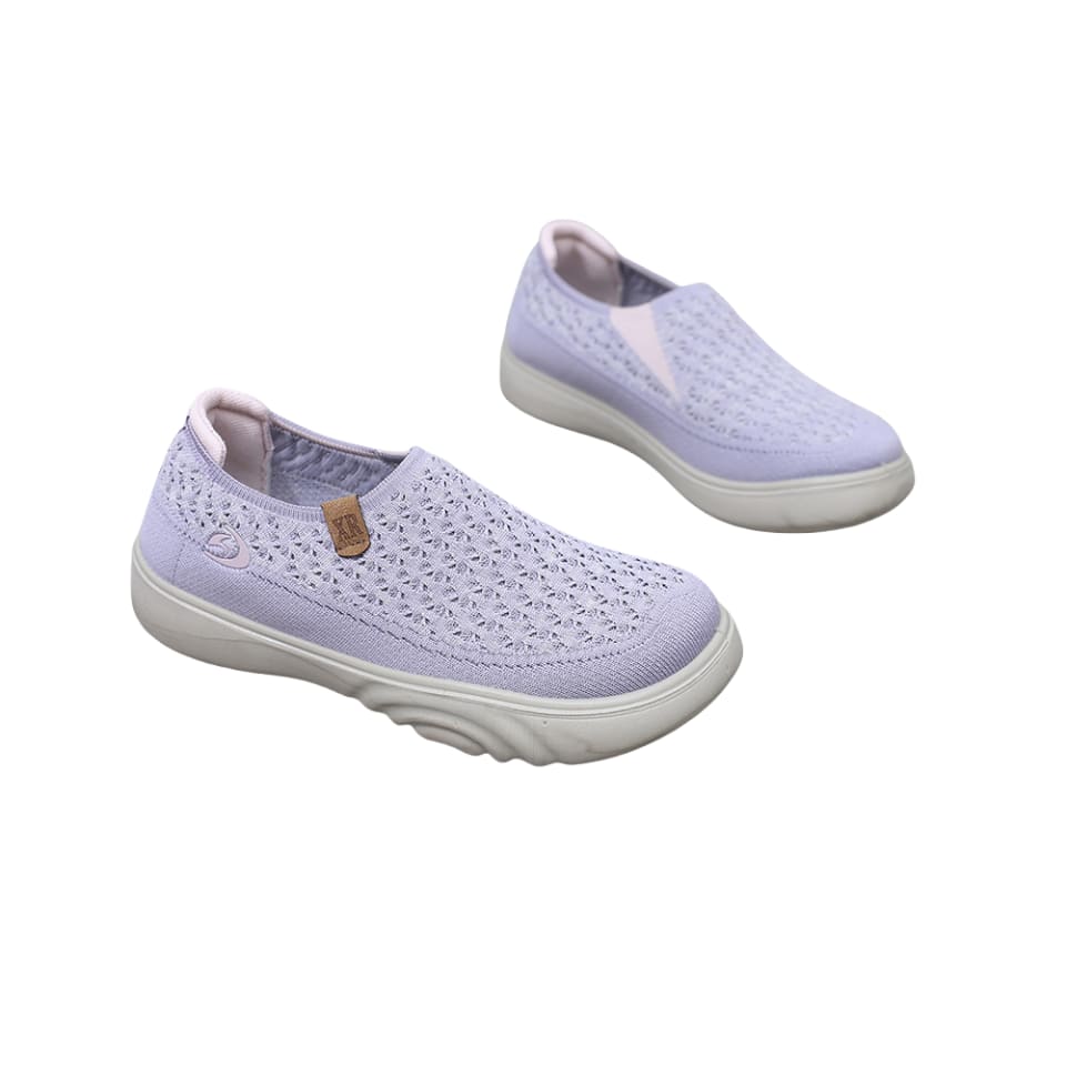 Autumn Shoes for Women Breathable Comfortable Slip-on Loafers Non-slip Thick Sole Casual Flat Shoes for Women Purple