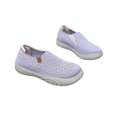 Autumn Shoes for Women Breathable Comfortable Slip-on Loafers Non-slip Thick Sole Casual Flat Shoes for Women Purple