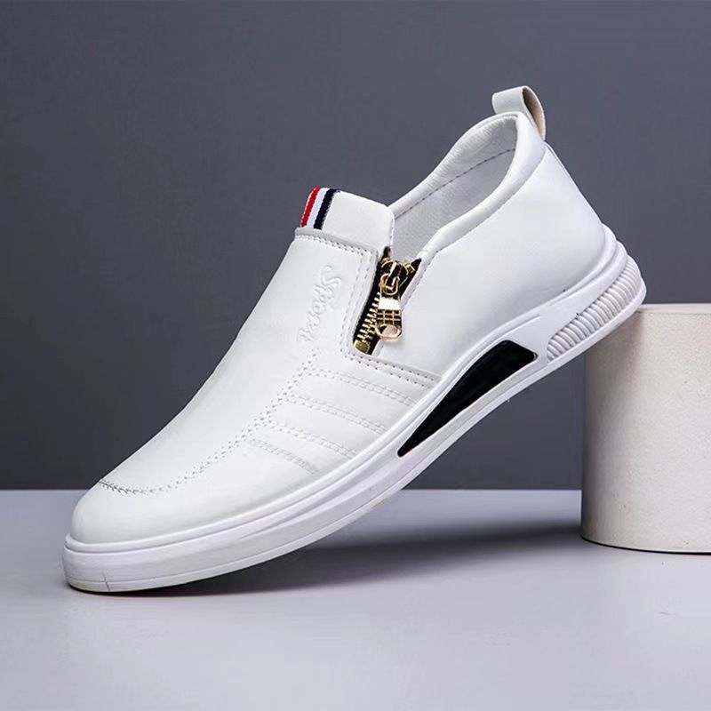 Men's Casual Shoes Men Breathable Fashion British Non-slip Shoes Business bean PU Leathe Shoes Loafer