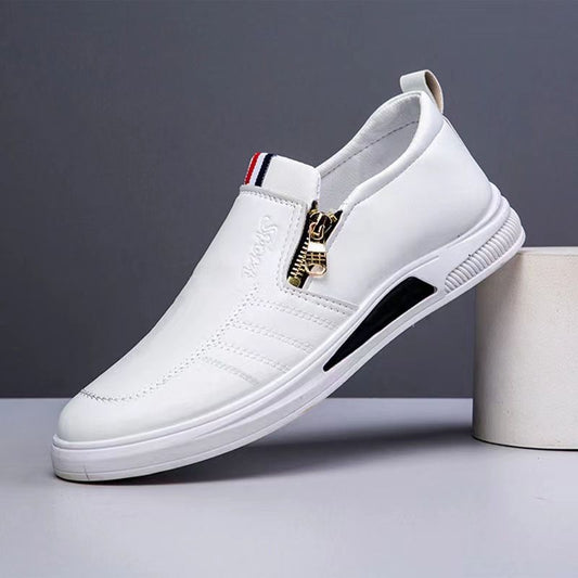 Men's Casual Shoes Men Breathable Fashion British Non-slip Shoes Business bean PU Leathe Shoes Loafer