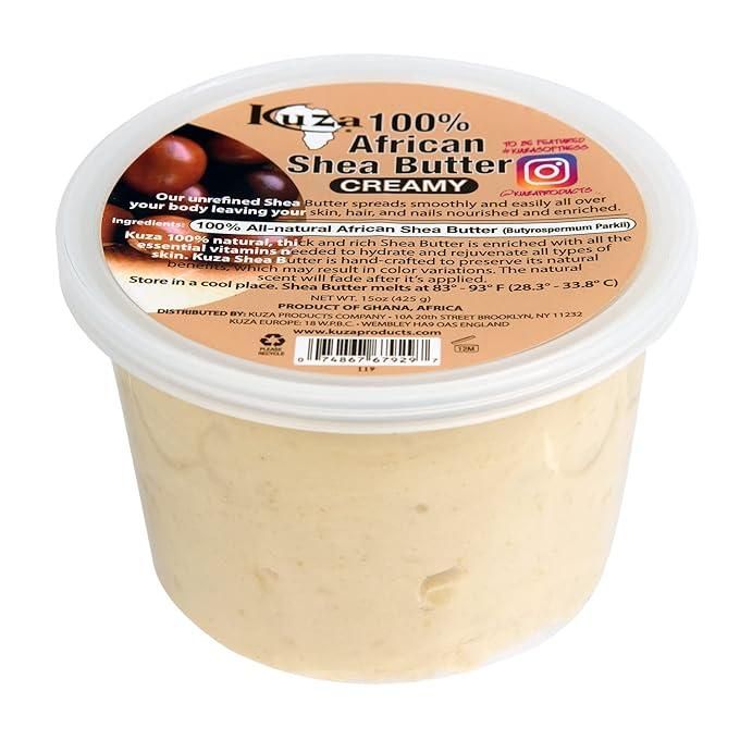 Pure African Shea Butter with Borututu, White Creamy