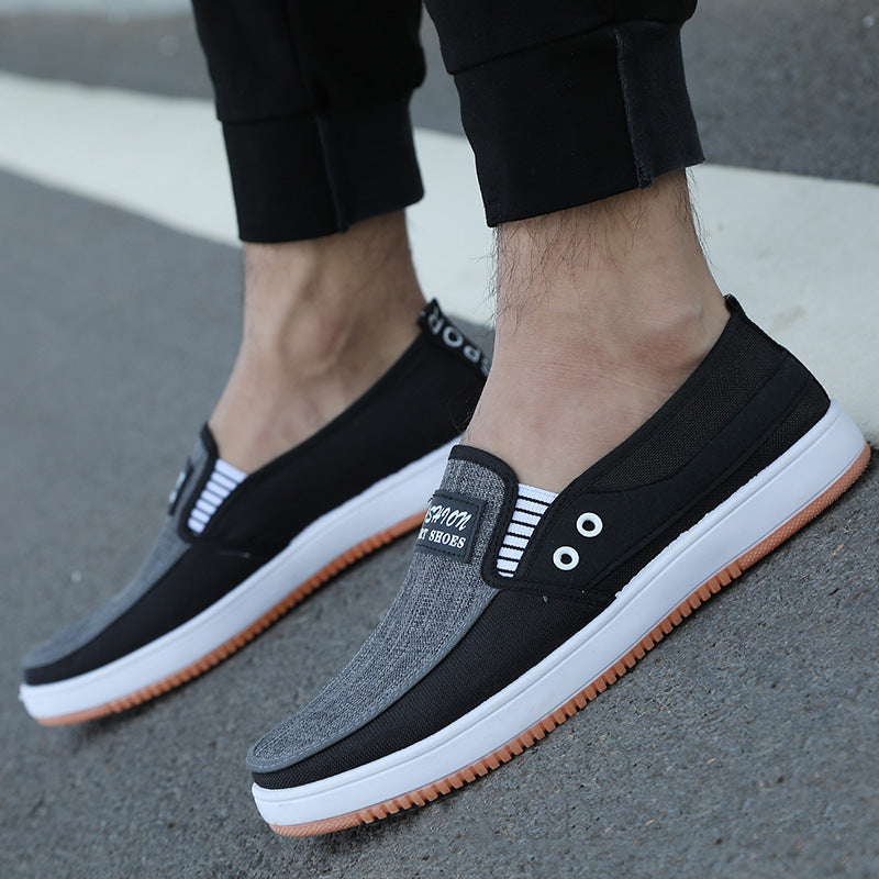 Shoes Men Shoes Loafers Casual Shoes Rubber Shoes Slip-Ons Shoes Tendon Sole Canvas Loafers Classic Shoes