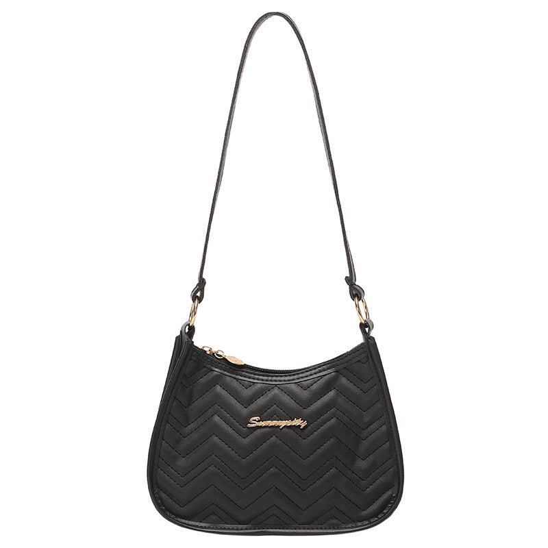 Embroidered Underarm Bag 2023 New Fashion Versatile Shoulder Bag Small Fragrant Wind Lingge Small Bag Girl