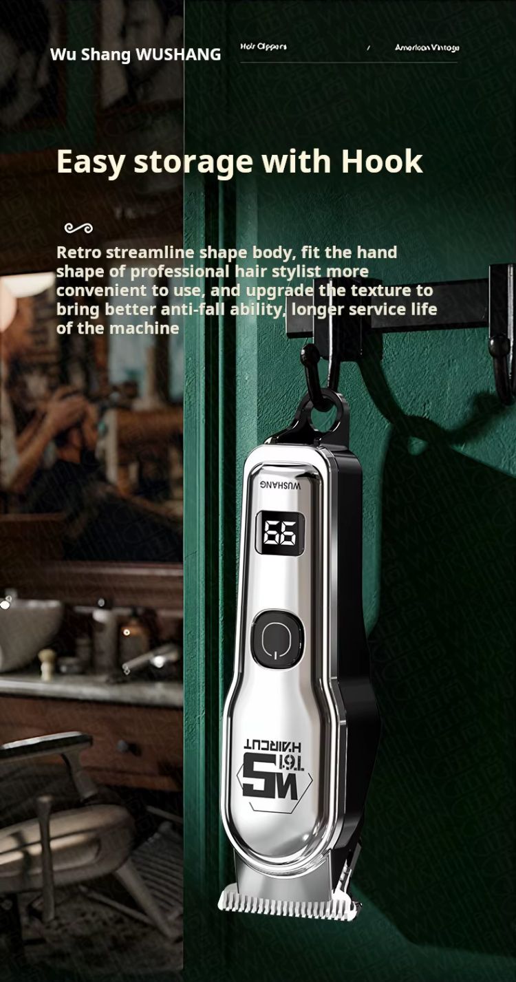 Hair Clipper USB Electric Rechargeable Electric Hair Clipper Professional Hair Trimmer Electric Hair Clipper Oil Head Carved Bald Wigs Hair Cutting Tools Shaping Shaving Machine