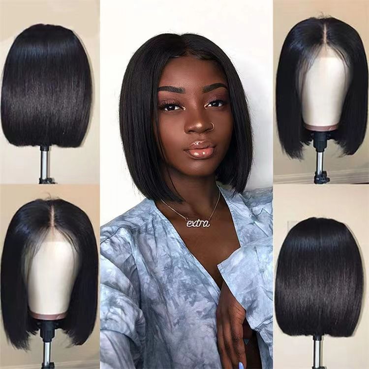 Women Hair Straight Bob Wigs 10Inch Brazilian Remy Hair Short Bob Human Hair Wigs Clip in U Part Wig Human Hair