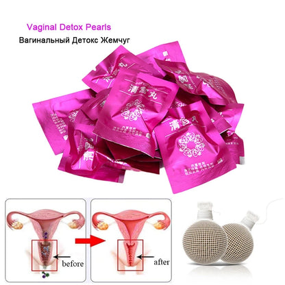 5pcs Vaginal Detox Pearls for Women Tampons Chinese Medicine Swab Tampons Discharge Toxins Gynaecology