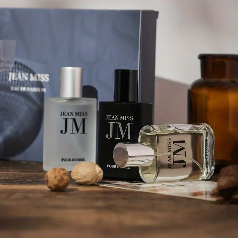 3PCS Men's Perfume Set Floral Woody Notes Refreshing And Long Lasting Elegant Fragrance Perfume Gift Box For Dating And Daily Life Perfect Gift For Him