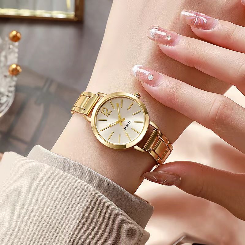 Stainless Steel Women Quartz Watches Bracelet Set For Ladies Lady Watch Wristwatches Female Watches Wrist Watch With Bangle Valentine's Day Christmas Birthday Gifts