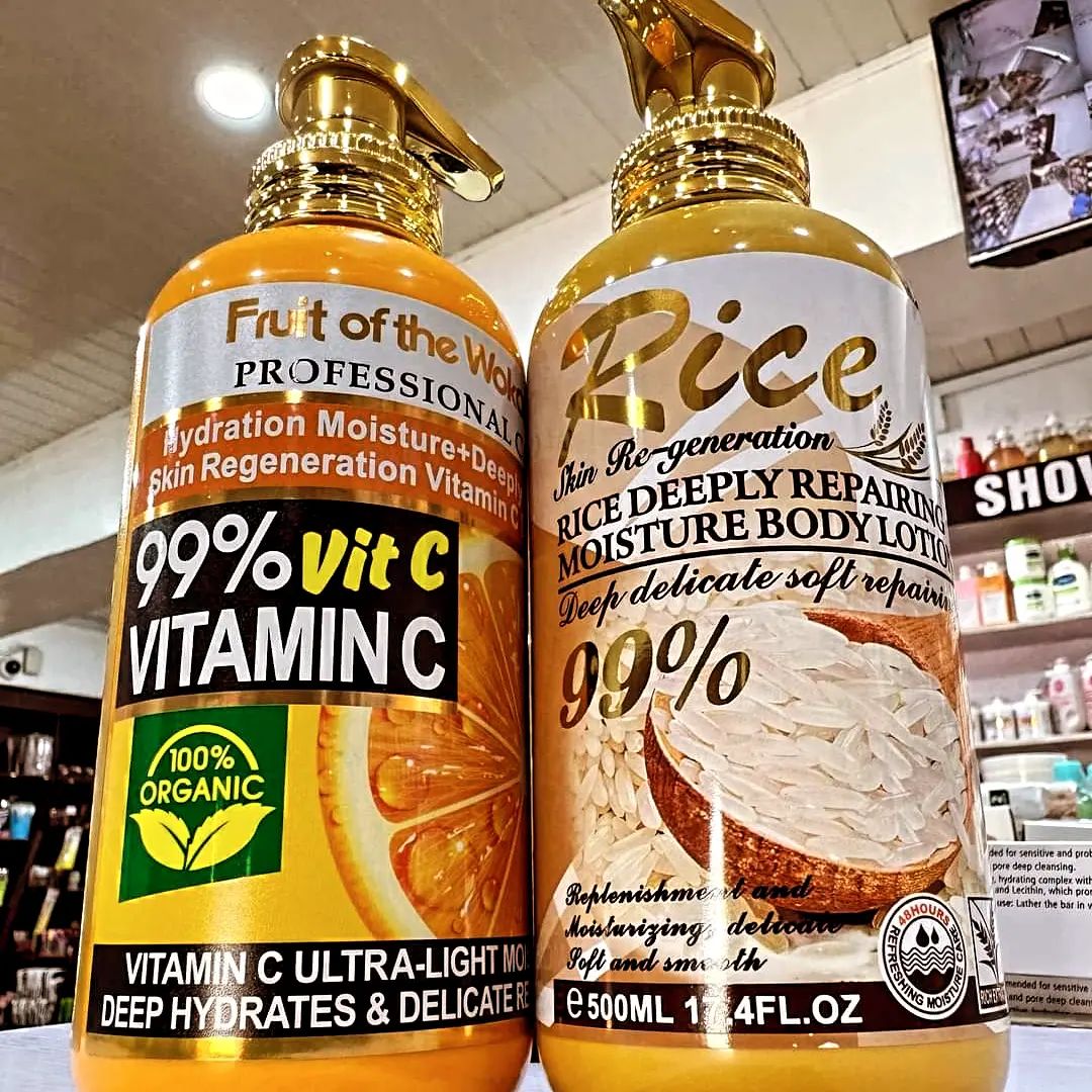 Fruit Of The Wokali Rice Deeply Repairing Moisture Body Lotion - 500ml Glows, Hydrates & Moisturizes Protect The Skin From Damage Soothes & Smoothes Fades Spots