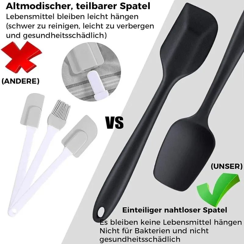 7 Pieces Silicone Spatula Set Food Grade Non Stick Heat Resistant Spatulas Turner for Cooking Baking Mixing Bakeware Tools Cooking Utensils