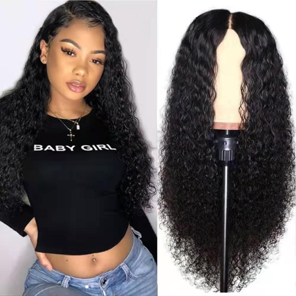 Wig ladies fashion long curly black wigs hair for women gift