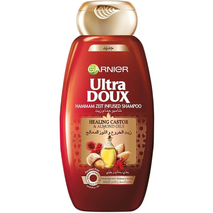 Garnier Ultra Doux Hammam Zeit InfUSed Shampoo With Healing Castor & Almond Oils, 400Ml