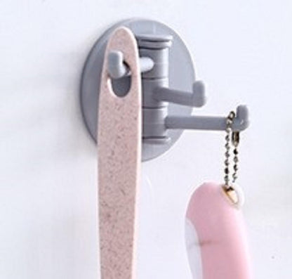 UPHUI 6PCS Adhesive Hook Storage Rack Kitchen Adhesive Hook 180 ° Flexible Rotation Bathroom Adhesive Hook Wall Hook Suitable For Hanging Tableware Towels Jackets In The Kitchen Bathroom Bedroom