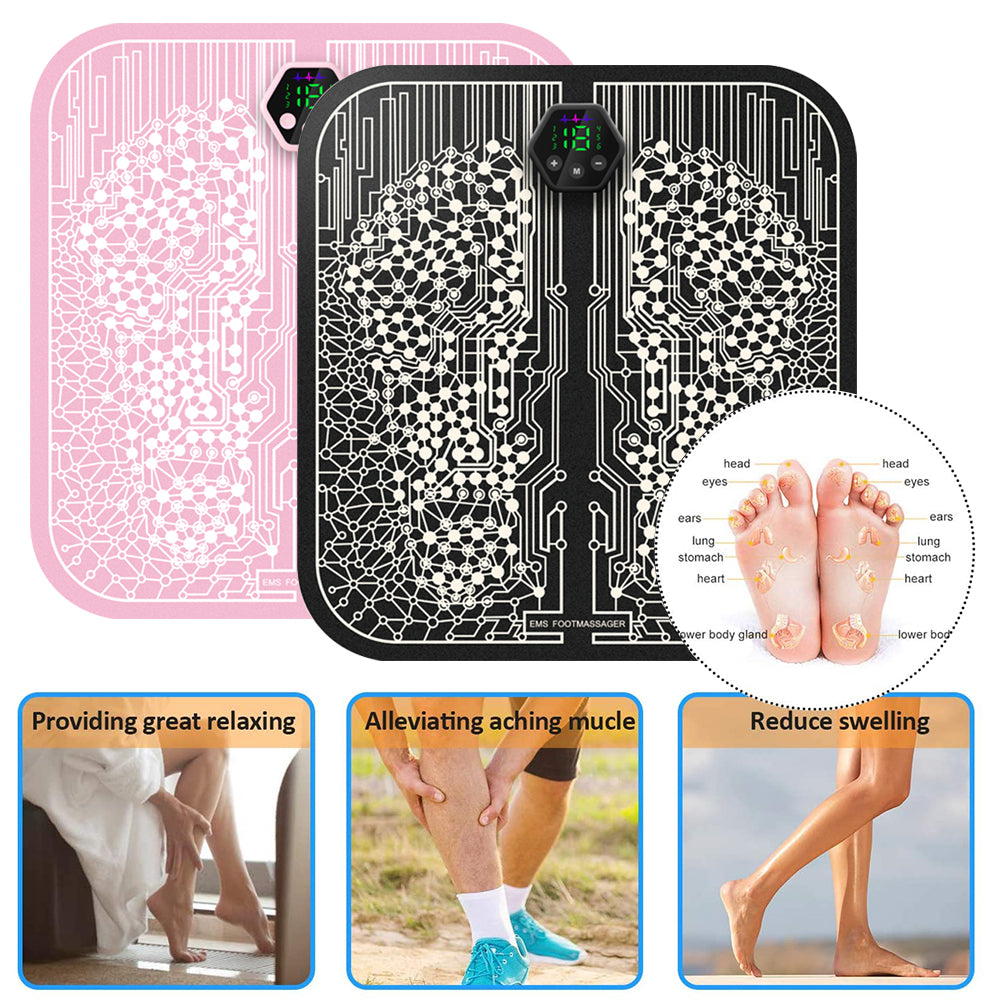 EMS Foot Massager Pad Electric TENS Fisioterapia Mat Massageador Peds Muscular Health Care Relaxation Massager Improve Blood Circulation