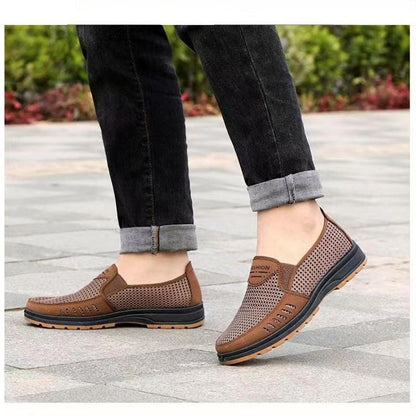 Men's Shoes Summer Men's Cloth Shoes New Breathable Casual Shoes A Foot Slipper Loafers Shoes Comfortable