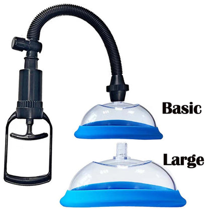 2 Sizes Pack Pussy Vagina Pump Manual Vacuum Sex Toy Nipples Clit Sucker Increase Labia Sensation Enhance Clitoral Sexual Pleasure Powerful Suction Pumping Enlarger Adult Tool for Women