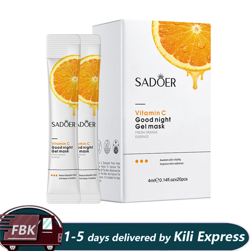 20PCS Vitamin C Facial Mask Sheet Pores Moisturizing Oil-Control Anti-Aging Replenishment Face Care Skin Care