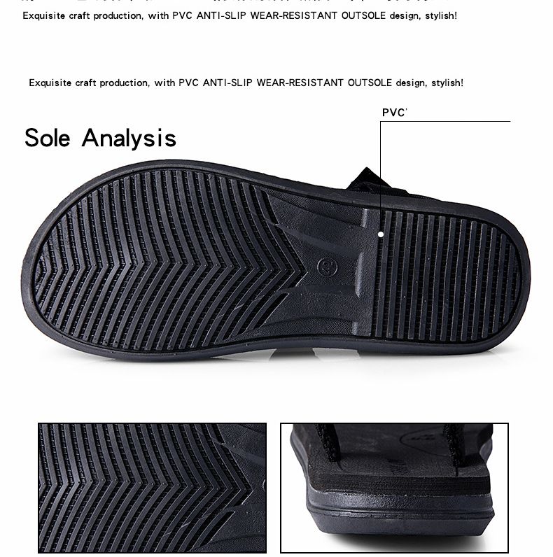 Men's Sandals Slippers Durable Fashion Beach Shoes driving shoes Comfortable sneakers black【kindly buy1size bigger than usual】