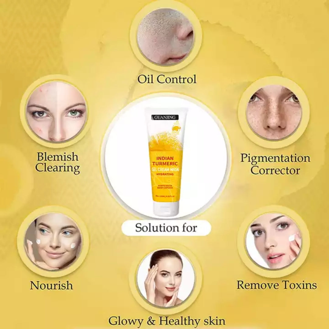 Indian Turmeric Gel Cream Mask - Hydrating Radiant Complexion skin