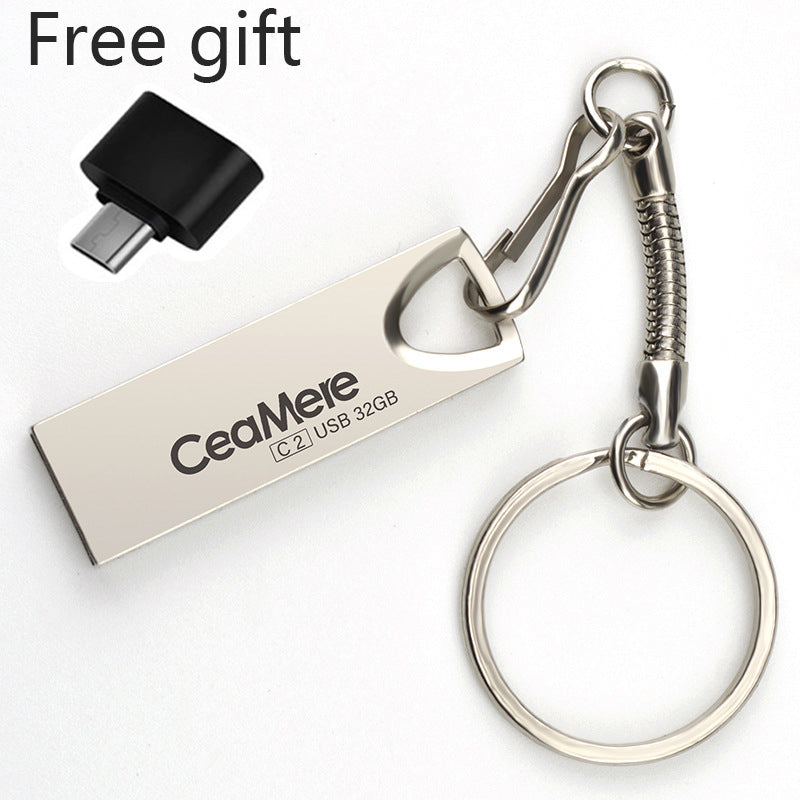[+Free OTG Adapter Gifts]Metal flash disk 16G 32G 64G flashdisk Flash Drive creative flashdrive U disk USB disk