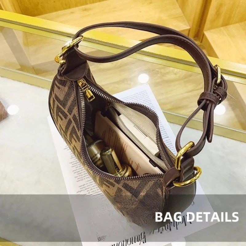 Mateamoda Elegant Designer Monogram Hobo Underarm Bag