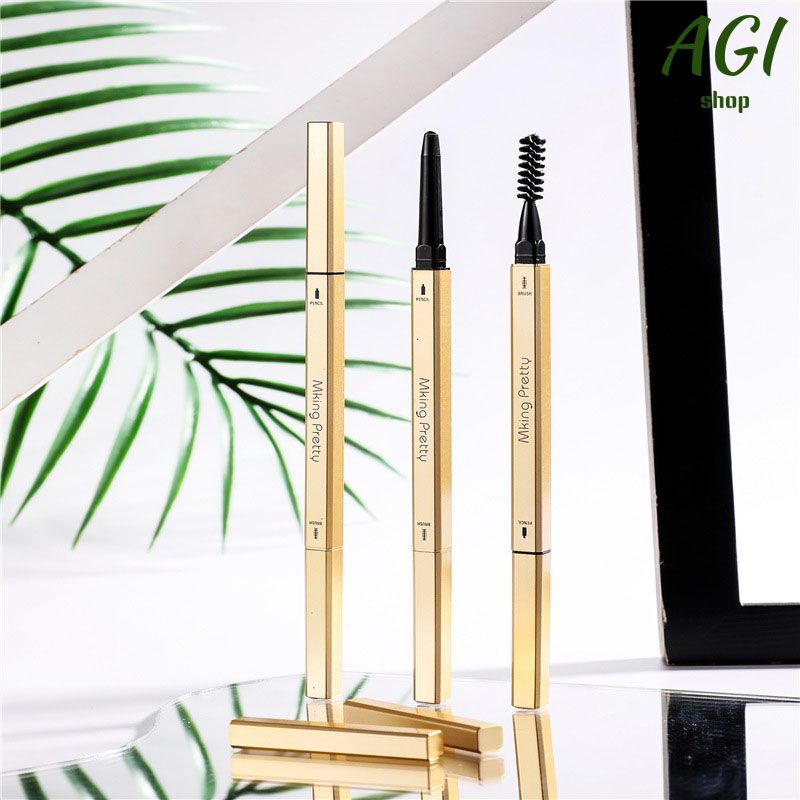 Double Head Eyebrow Pencil Super Fine Natural Long Lasting Waterproof Professional Brow Pen Eye Makeup Tattoo Eyebrow Pencil Brow Tattoo Pen Paint Makeup Eyebrows