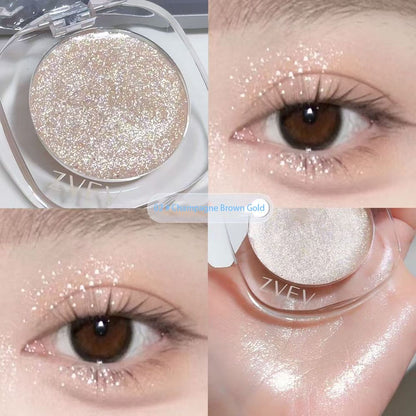 Single color explosive flash eye shadow plate delicate, clear, shiny, pearly, broken diamond girls' advanced color eye shadow cream