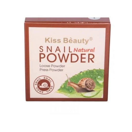 Kiss Beauty 2 In 1 Snail Natural Loose Powder + Pressed Powder