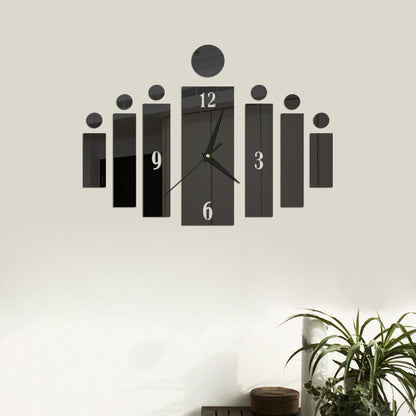 DIY 3D Wall Clock Decor Living Room Hanging Mute Digital Mirror Home Office Fashion Sticker Clocks