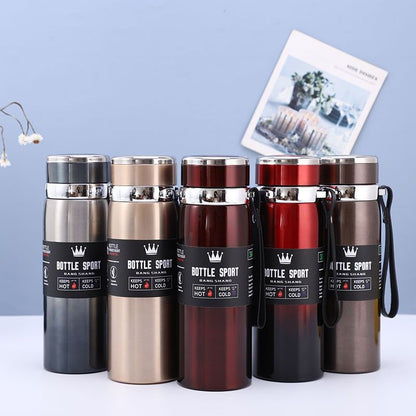 800ML Thermal Water Bottle Thermos Vacuum Flask Double Stainless Steel Coffee Tea Insulated Cup Leakage-proof for Office Gift