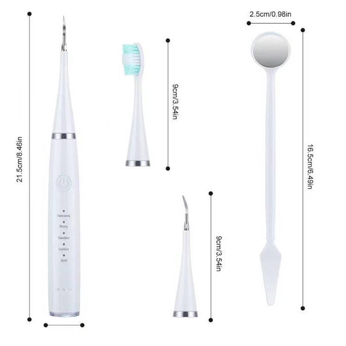 Electric Toothbrush Sonic Dental Teeth Whitening Kit Tooth Whitener Calculus Tartar Remover Tools Cleaner Stain Oral Care, Whitening Instrument Waterproof USB Fast Charging Device For Dental Brush