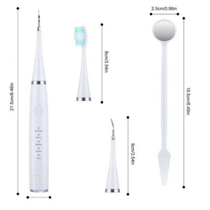 Electric Toothbrush Sonic Dental Teeth Whitening Kit Tooth Whitener Calculus Tartar Remover Tools Cleaner Stain Oral Care, Whitening Instrument Waterproof USB Fast Charging Device For Dental Brush