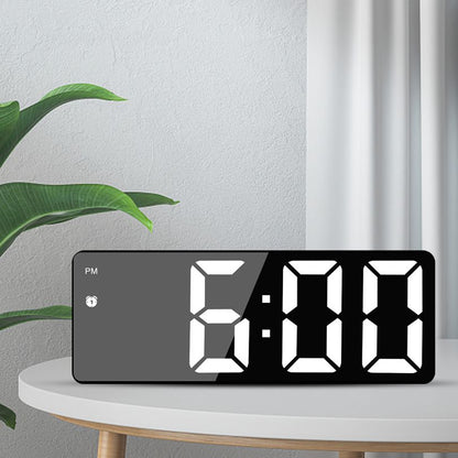 LED mirror colorful clock voice controlled intelligent Alarm clock USB battery dual-use alarm clock for students household