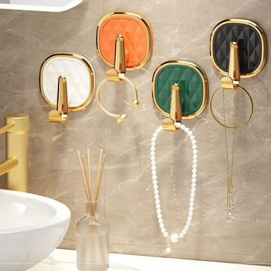 New Arrivals Light Luxury Adhesive Hook Wall-Mounted Hanger for Clothes Towels And Robes - Easy Installation, Multi-Functional And Stylish