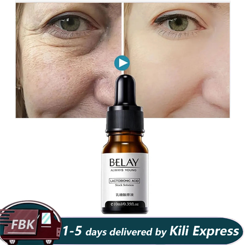 Lactobionic Acid Shrink Pores Serum Korean Cosmetics Fade Fine Lines Anti-Aging Face Care Whiten Moisturizing Skin Care