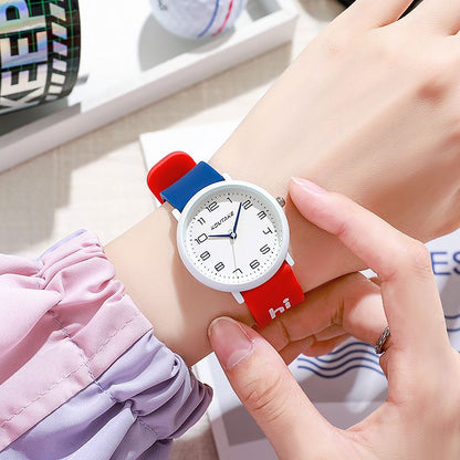 Cute candy silicone sports quart watch personality men and women the collegiate style neutral watch student watch