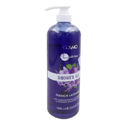 Cosmo French Lavender Shower Gel 1000 ML Bath and Shower Body Care Cleanse The Skin Retain The Moisture In Skin and Leave The Skin Feeling Soft and Supple With Fresh Floral Lavender Scent