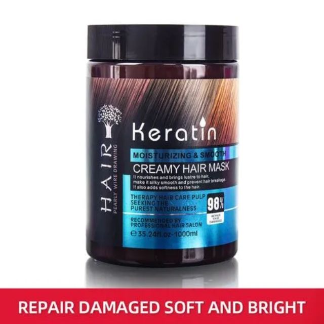 Keratin Creamy Hair Mask, Smoothens & Moisturizes