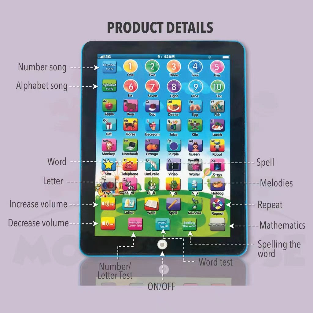 Kids Early Learning Education Touch Screen Mini iPad Tablet Computer Gift Toy For Children Learning Toys Gift For Boys Girls Baby