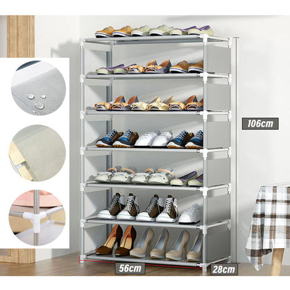 Shoe Rack Stackable Shoe Rack 6 Tier Large Capacity Portable Home Living Storage Shoe Stand Storage Organizer for Entryway, Hallway and Cupboard Space Saving 6 Tier