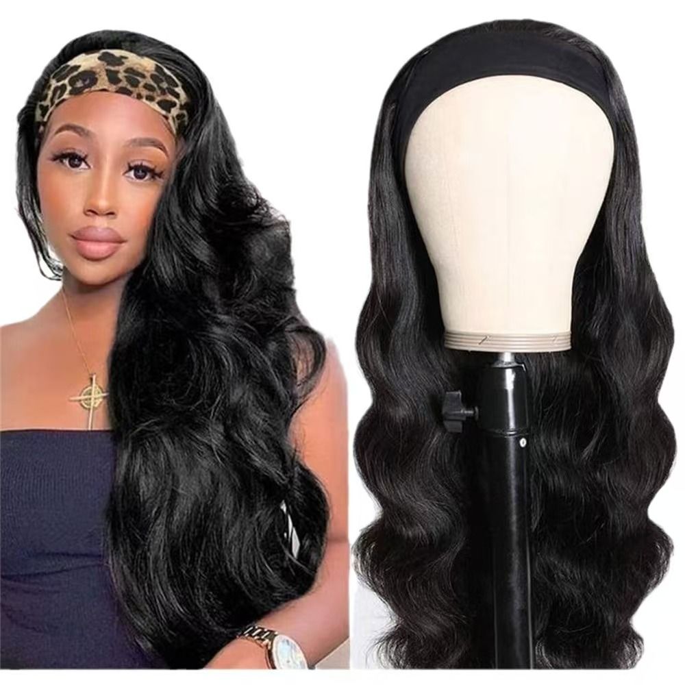 New Headband Wig Body Wave Wig 26Inch Hair Wigs Women Brazilian Ready To Wear Wig Curly Hair Wig