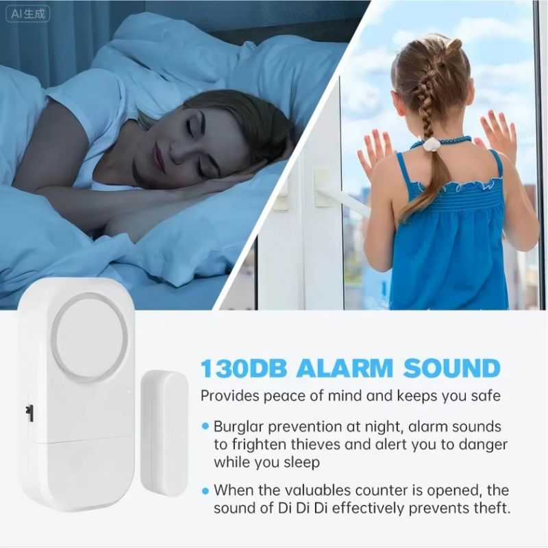 Horn Door Window Anti-Theft Alarm Wireless Burglar Alarm Home Security System Security Sensor Magnetic Contact Alarm Magnetic Sensor Home Safety Device Mini Horns & Sirens Anti-theft Device Burglary