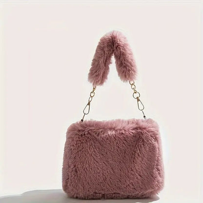 New Plush Handbag Crossbody Bag Fashion Chain Bag Single Shoulder Bag Crossbody Gifts to Girlfriends