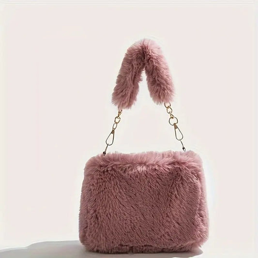 New Plush Handbag Crossbody Bag Fashion Chain Bag Single Shoulder Bag Crossbody Gifts to Girlfriends