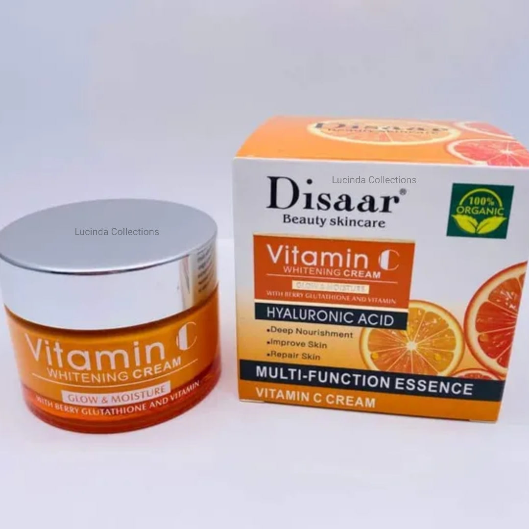 Vitamin C Whitening Cream With Berry Glutathione Hyaluronic Acid Glow and Moisture Skin Repair Multi function Essence - Disaar