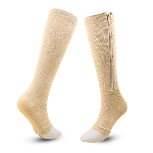 Compression Stockings for Men Women Sports Pressure Long Cycling Socks Zipper Professional Leg Support Thick Athletic Sockings Tight compression socks