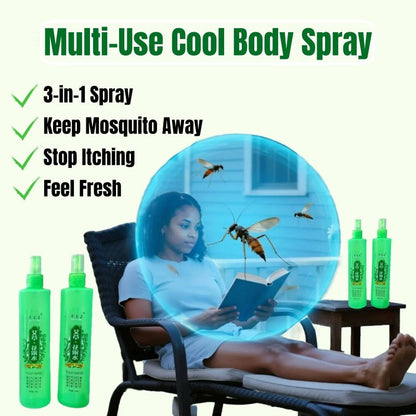 2pcs Natural Herbal Mosquito Repellent Spray Florida Water Cool Body Spray Anti-Mosquito Bites Anti-itch Repel Mosquitoes Relieve Itching Antibacterial Care Skin Feels Fresh Scent Childcare SkinCare