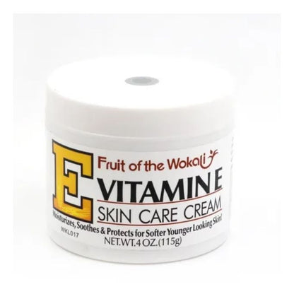 Fruit Of The Wokali Vitamin E Skin Care Cream - Moisturizing, Soothing, Softer Younger Looking Skin